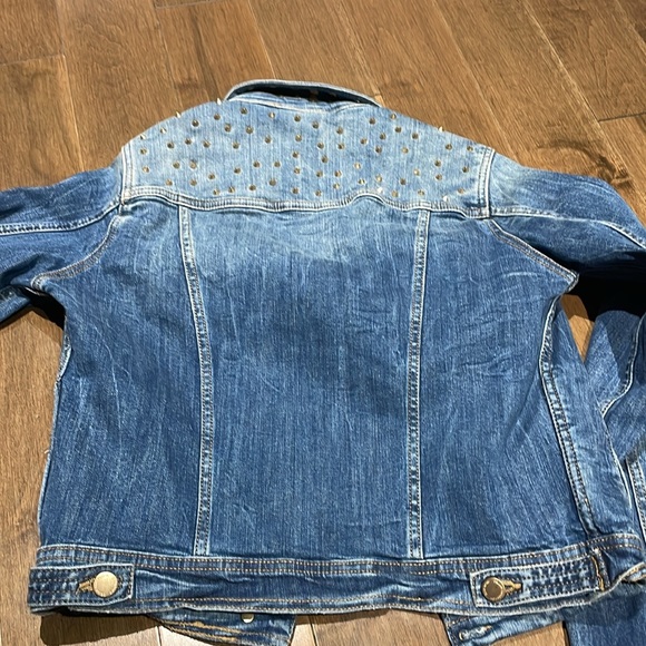 Zara studded denim jacket sz m - Picture 5 of 5